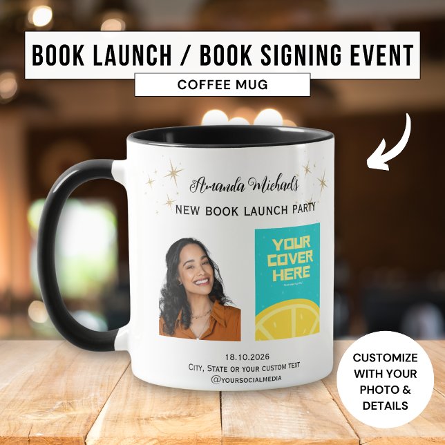 Mug Auteur Écrivain Lancement de livre Séance de signa (Créateur téléchargé)