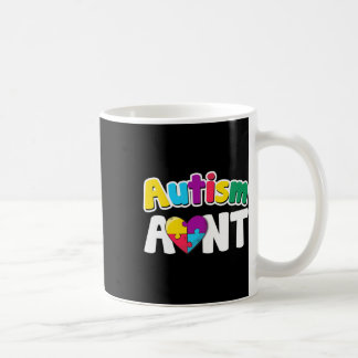 Mug Autism Aunt Awareness Puzzle Pieces Colors Gift 