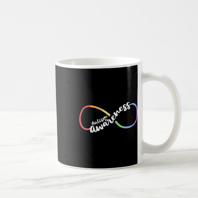 Mug Autism Awareness Autistic Acceptance Rainbow Infin (Droite)
