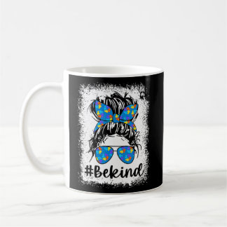 Mug Autism Be Kind Messy Bun Maman Vie Coeur Puzzle Wo