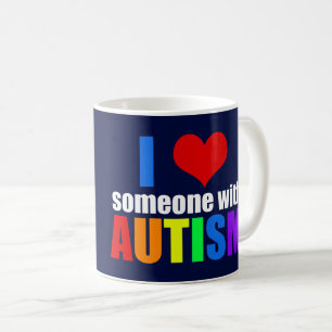 Mug Autism Love Rainbow Family Support Coloré Cute