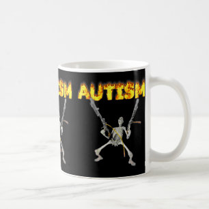 Mug Autism Skeleton drôle Bizarrement Spécifique Mème 