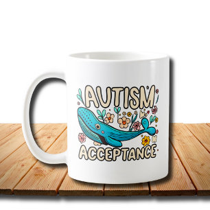 Mug Autisme Acceptation Baleine