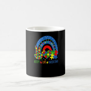 Mug Autisme Accepte Amour Comprendre Morceaux de Puzzl