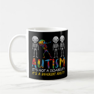 Mug Autisme Awerty - Skeleton Dabbing Autistic Kids A