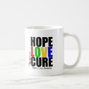 Mug Autisme de ruban de puzzle de foi d'amour d'espoir