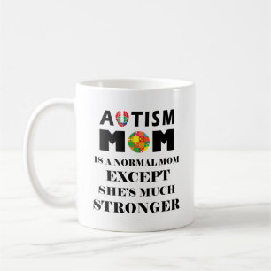 Mug Autisme Maman beaucoup plus forte