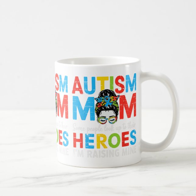Mug Autisme Maman Élever Héros Drôle Sensibilisation s (Droite)