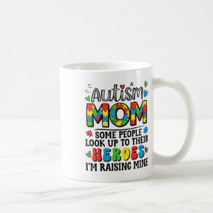 Mug Autisme Maman Élever Héros Sensibilisation sur l'a