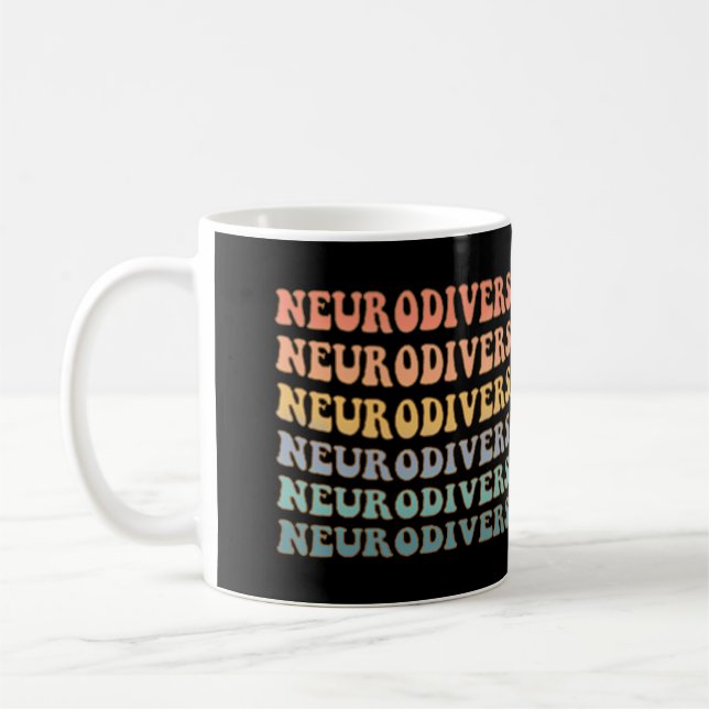 Mug Autisme maman Rainbow La neurodiversité est belle  (Gauche)