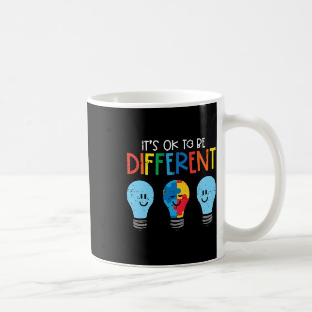 Mug Autisme Ok Être Différent Lumière Sensibilisation  (Droite)