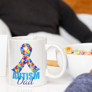 Mug Autisme Papa Blue Awareness Fête des pères de ruba