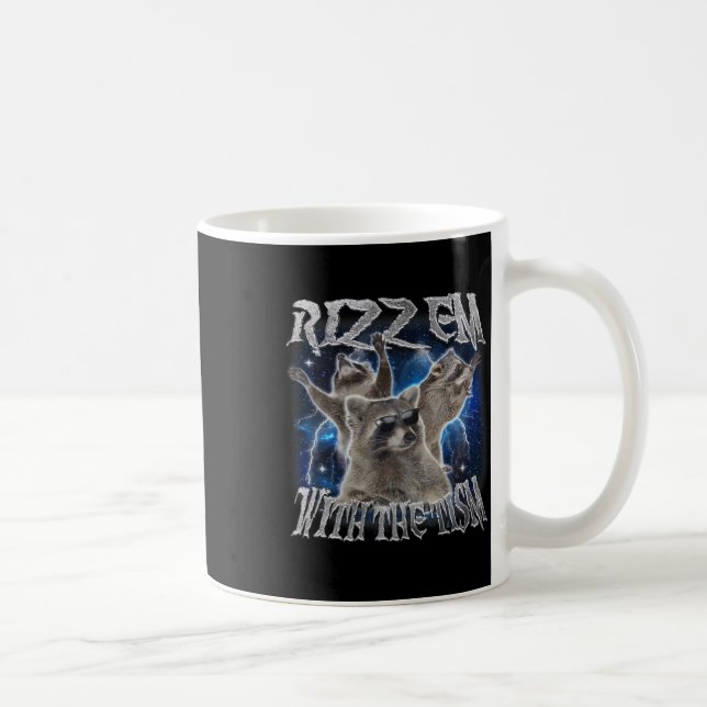 Mug Autisme Racoon Autisme Mème Drôle Rizz Em Avec (Droite)