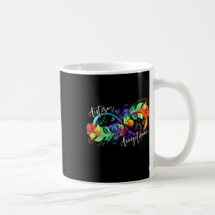 Mug Autisme Rouge Au Lieu Du Symbole De L'Infini Accep