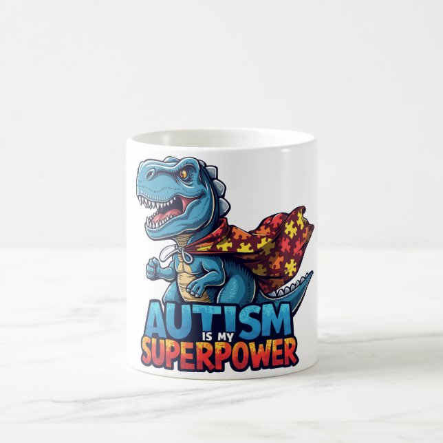 Mug Autisme T-Rex Superpower Sensibilisation (Centre)