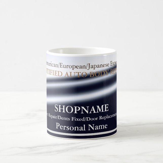 Mug Auto Body Shop Business Card (Centre)