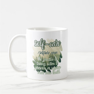 Mug Auto-soins définition esthétique vert amour soi-mê