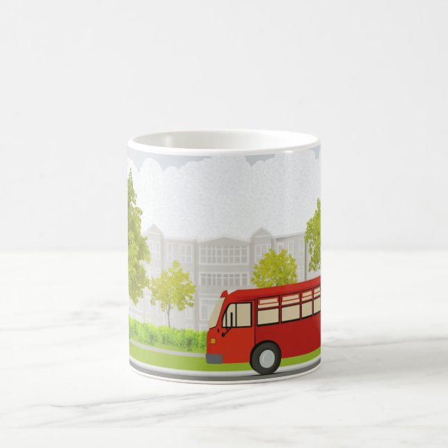 Mug autobus rouge classique, souvent utilisé comme moy (Centre)