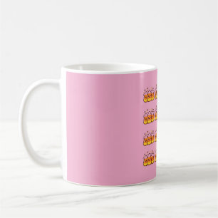 Mug Autocollant à motif de bonbons cornu kawaii pour H