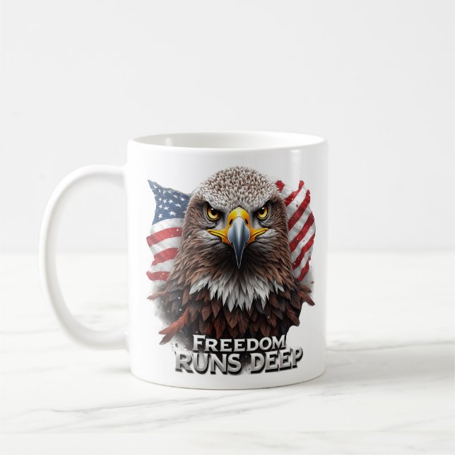 Mug Autocollant de fierté patriotique américain Profon (Gauche)