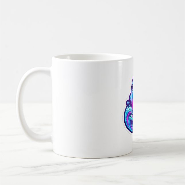 Mug Autocollant de surf Cute 3D Sherro Aniimo (Gauche)