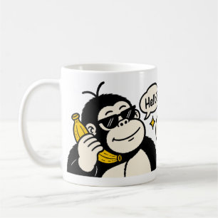 Mug Autocollant de téléphone banane gorille drôle