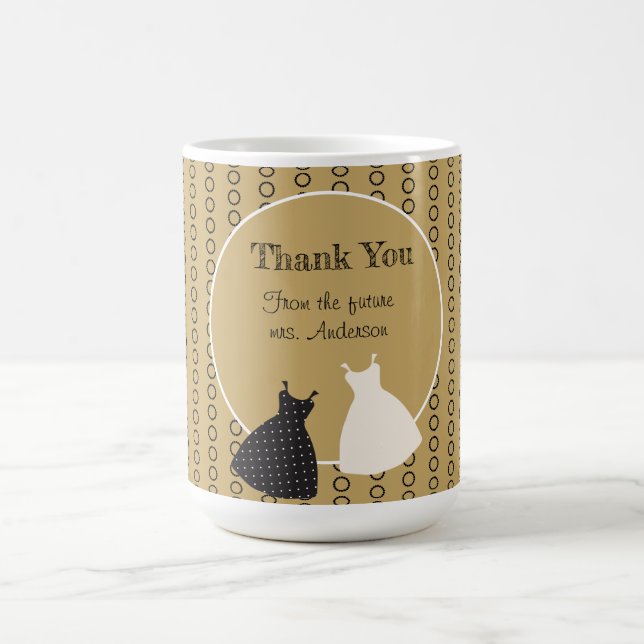 Mug Autocollant d'illustration de douche de mariage mi (Centre)