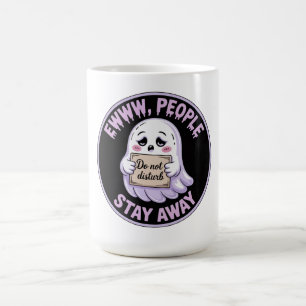 Mug Autocollant Éloignez-Vous - Introverti Drôle Gh