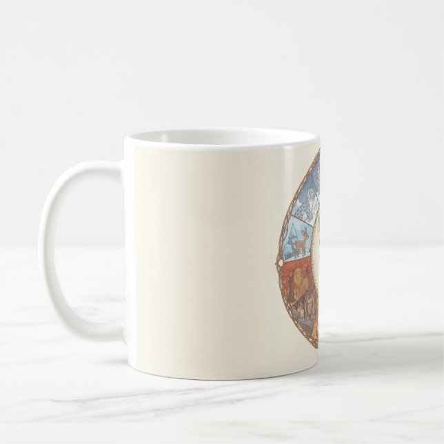 Mug Autocollant rond pour dessous de verre avec image  (Gauche)