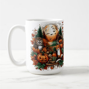 Mug Automne Animaux et Citrouilles