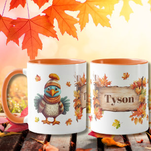 Mug Automne Automne Animal adorable Turquie Personnali