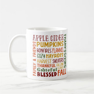 Mug Automne Automne Hiver Thanksgiving Vacances Merci