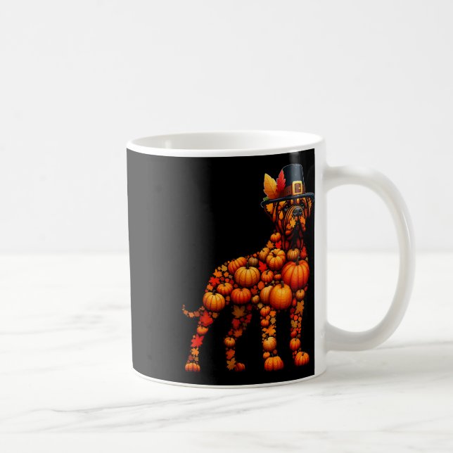 Mug Automne Citrouille Carlin Forme Canne Corso Cute F (Droite)