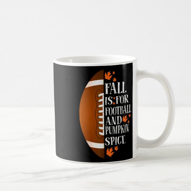 Mug Automne Est Pour Football Et Citrouille Spice Jeu  (Droite)
