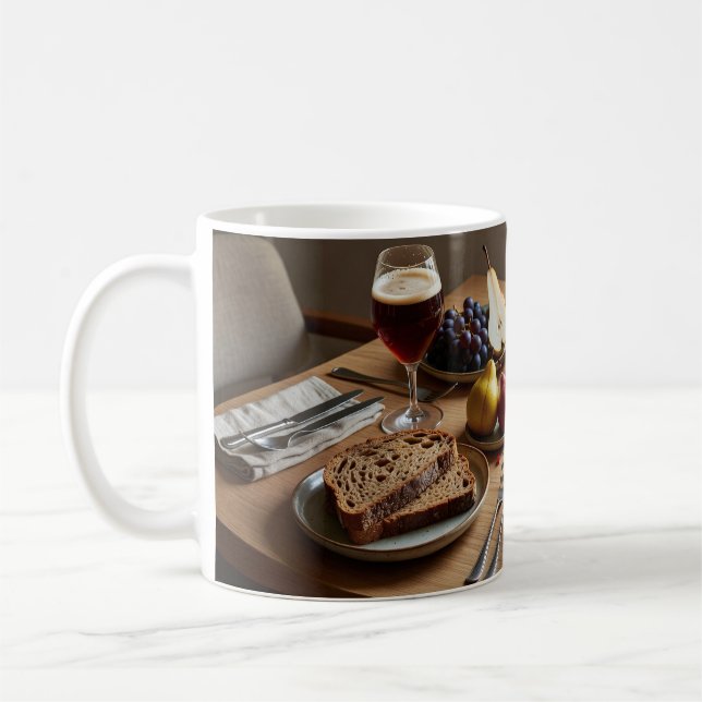 Mug Automne Fête avec Fromage et Bière (Gauche)