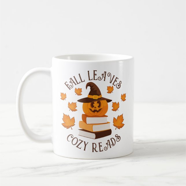 Mug Automne Feuilles Cosy Lectures Automne Citrouille  (Gauche)