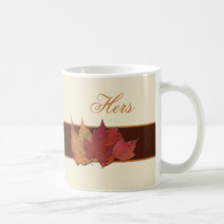 Mug Automne Feuilles en céramique "Hers Mug"