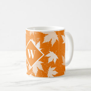 Mug Automne Feuilles Motif Monogramme