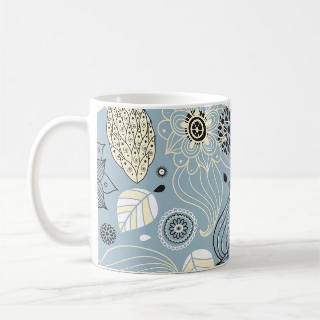 Mug Automne Floral : Design saisonnier élégant (Gauche)