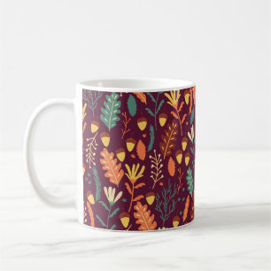 Mug Automne Motif Vintage rouge-orange