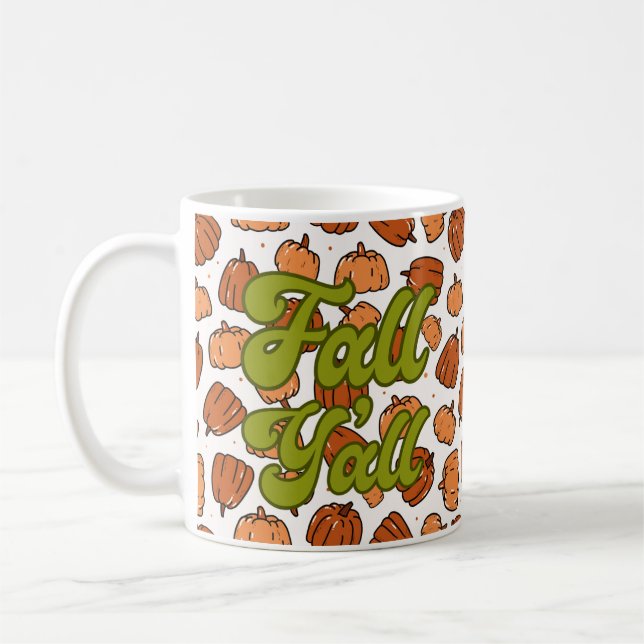 Mug automne super orange et vert citrouille (Gauche)