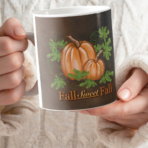 Mug Automne Sweet automne Citrouilles   Brown rustique