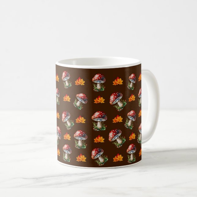 Mug Automne tendance Feuilles de champignons Champigno (Devant droit)