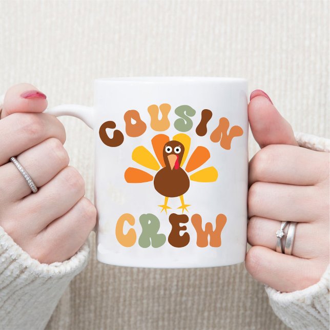 Mug Automne Thanksgiving Cousin Crew Fall Turkey Coffe (Autumn Thanksgiving Cousin Crew Fall Turkey Coffee Mug)