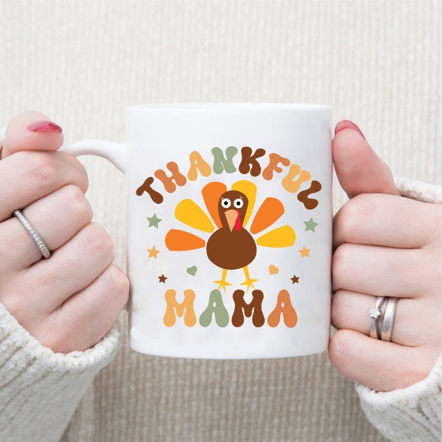 Mug Automne Thanksgiving Mama mignonne Gobble Thanksgi (Autumn Thankful Mama Cute Gobble Thanksgiving Mug)