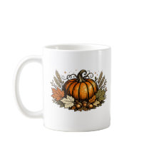 Automne Vintage Citrouille & Feuilles de récolte |
