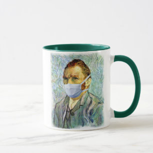 Mug Autoportrait de Vincent Van Gogh avec un masque de