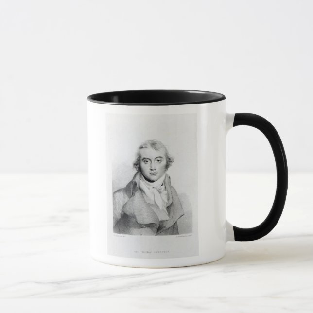 Mug Autoportrait, gravé par J. Worthington (Droite)
