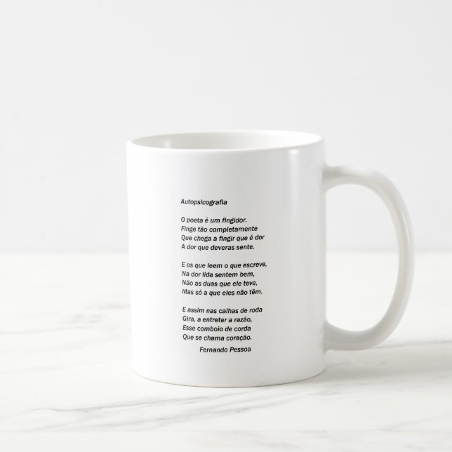 Mug Autopsicografia - Fernando Pessoa (Droite)