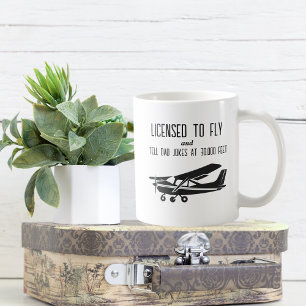 Mug Autorisé à voler et à raconter des blagues de papa